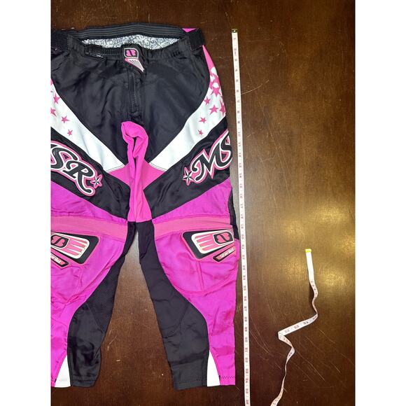 Y2K Pink Motocross ATV MSR Starlet Pants Racing Performance Gear Womens Size 7/8 - Picture 8 of 14